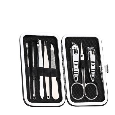 8Pcs Stainless Steel Nail Clippers Scissors Suit Set Kits Manicure