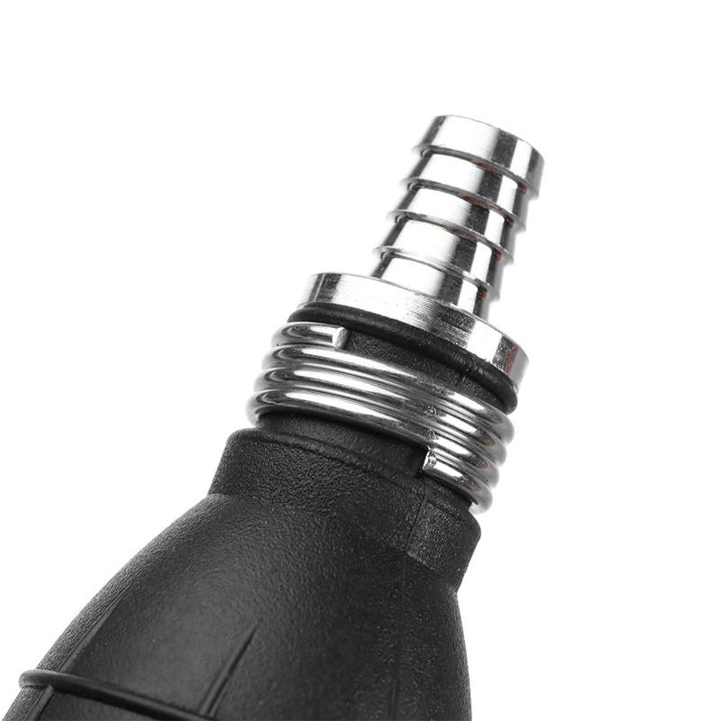 6/8/10/12mm Manuelle Hand-Siphon-Kraftstoffpumpe Gummi Aluminium Tragbar Langlebig Benzin Diesel Flüssigkeitstransferwerkzeug Auto Zubehör
