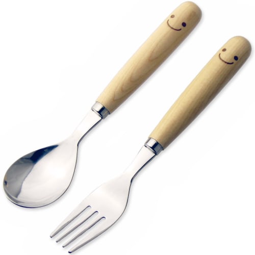 Nagao WaiWai Kitchen Dessert Spoon and Dessert Fork, Set of 2, Made in Japan