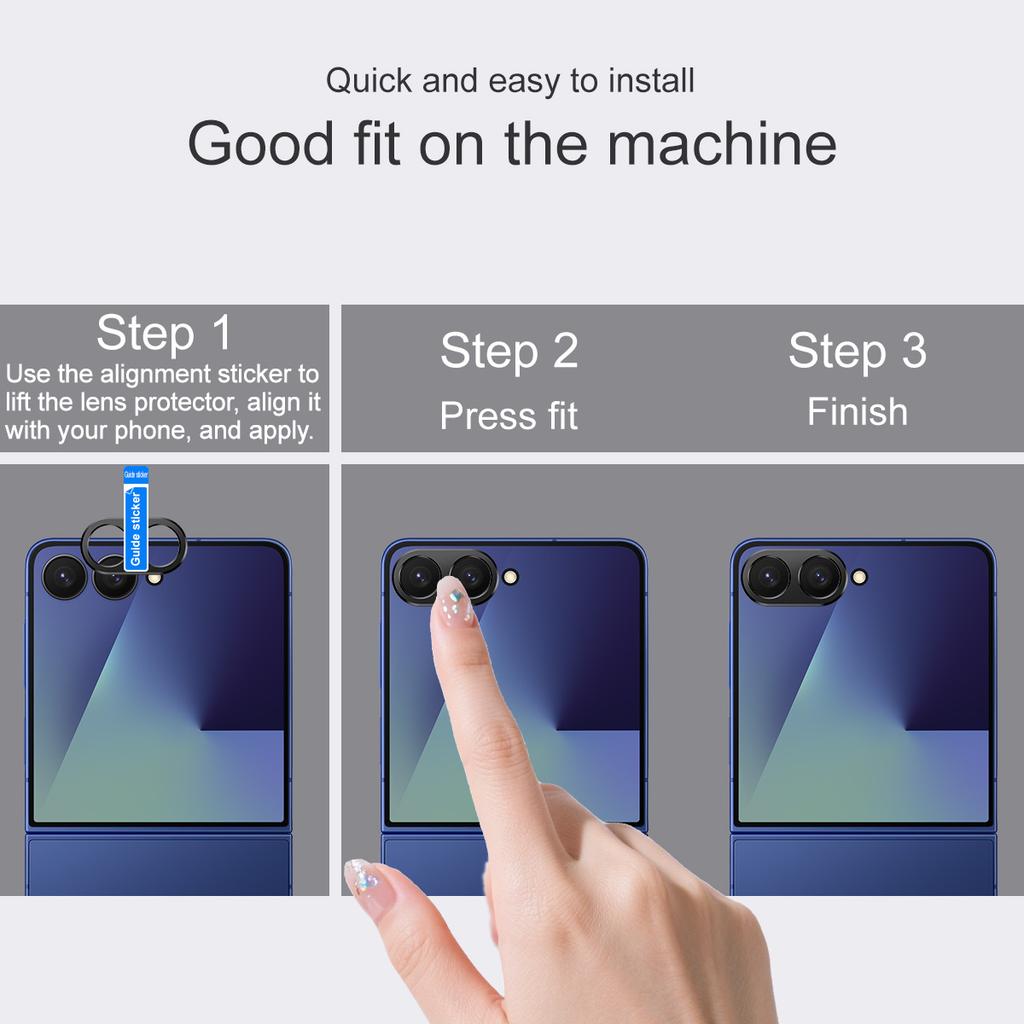 For Samsung Galaxy Z Flip 8 5G Glass Lens Film IMAK Camera Styling Premium Camera Protector