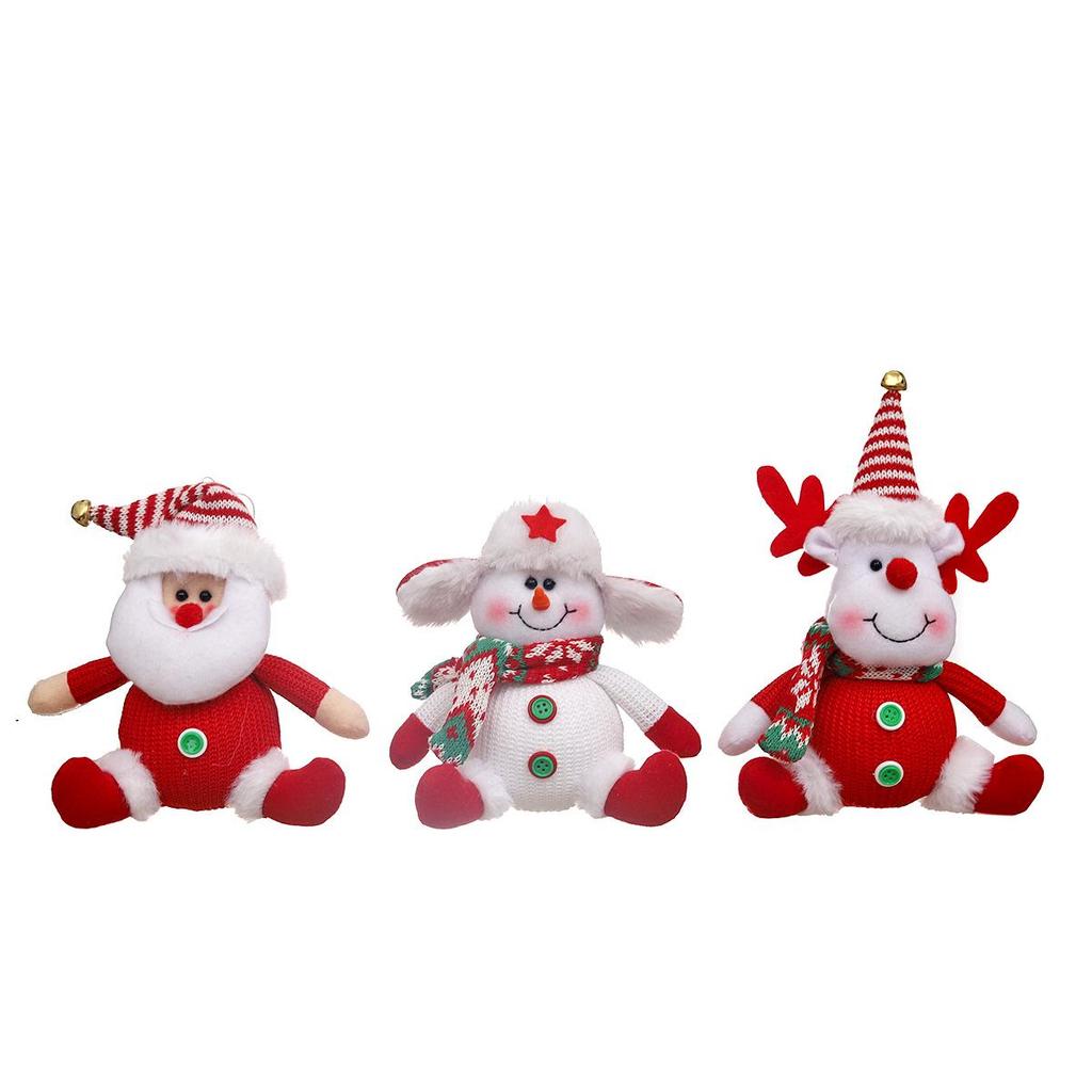 Weekly New Christmas Ornaments: Cartoon Santa and Snowman Dolls for Tree Decorations
