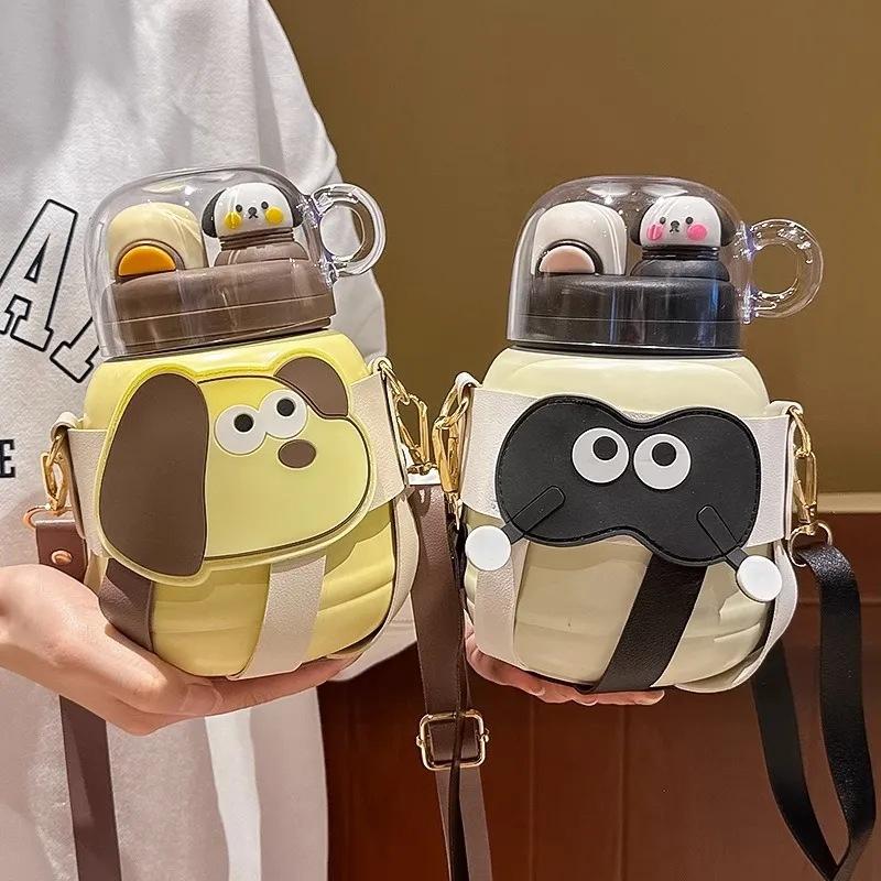 Thermos Cup Girls High Value 316 Double Drinking Cup Cute Student School Special Big Belly Cup Children's Kettle