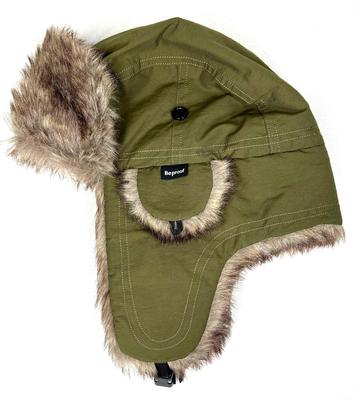 Water Repellent Cotton Nylon Flight Cap Unisex Cold Protection Warm [Be Proof] Men's Women's (OLV)