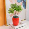 Creative Strawberry Vase Ceramic Hydroponic Vase Flower Arrangement Home Decor Desktop Ornaments