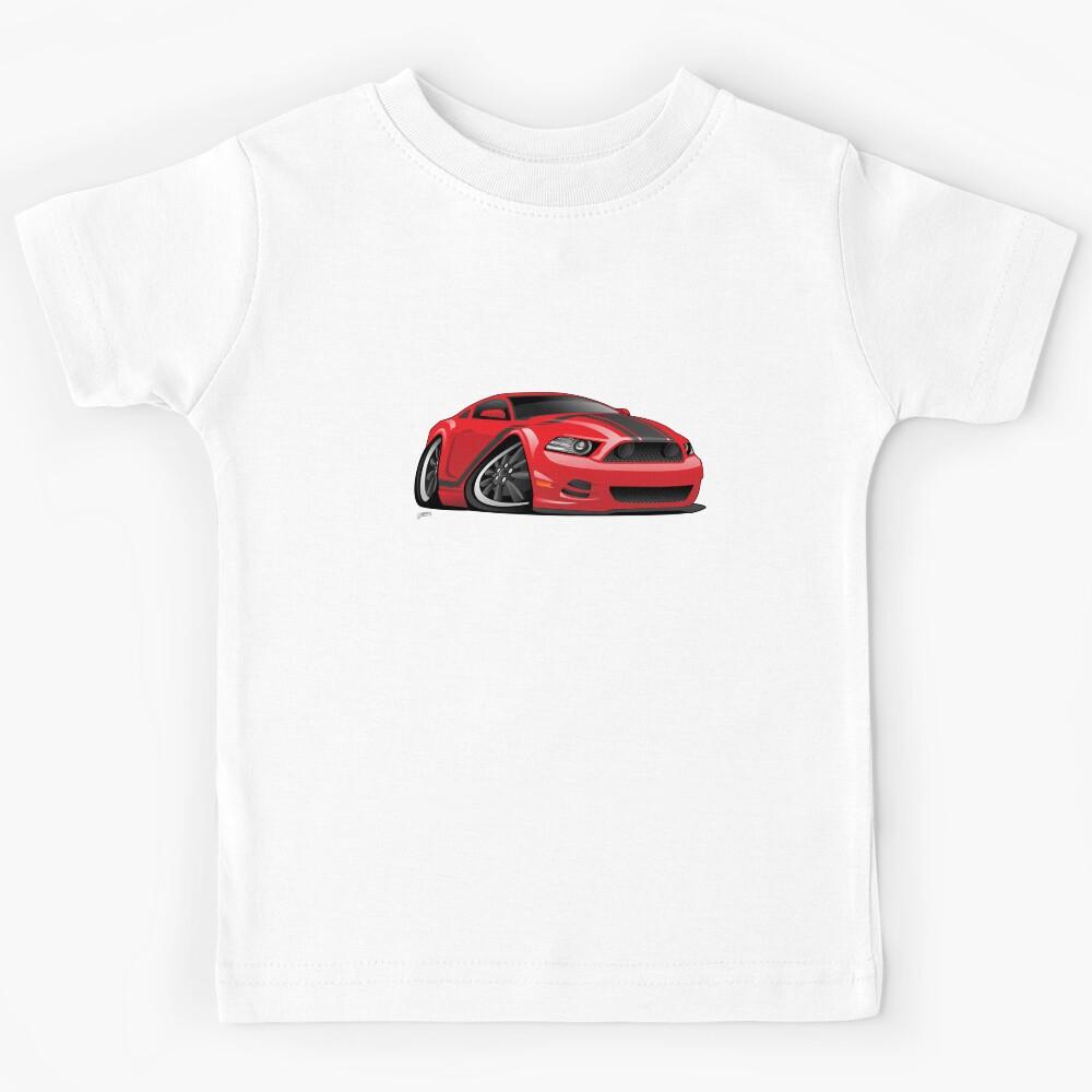 American Muscle Car Cartoon Illustration Kids T-Shirt 140