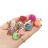 10Pcs Charms Quicksand Transparent Glass Ball 16mm Pendants Findings for Earrings Necklace Pendant DIY Jewelry Making Supplies