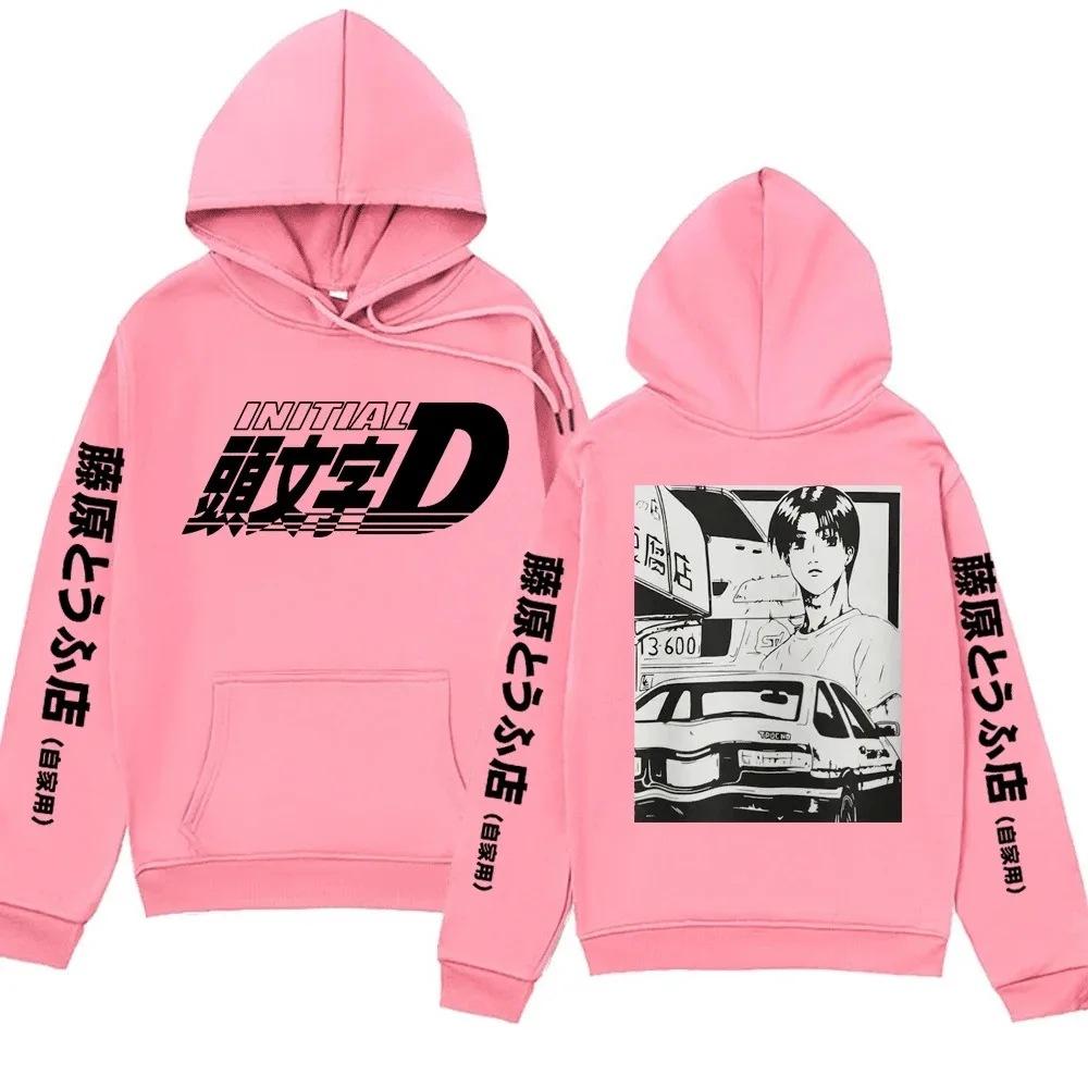 Anime Initial D AE86 Hoodie Hachiroku Shift Drift Cotton Autumn Winter Fleece Streetwear