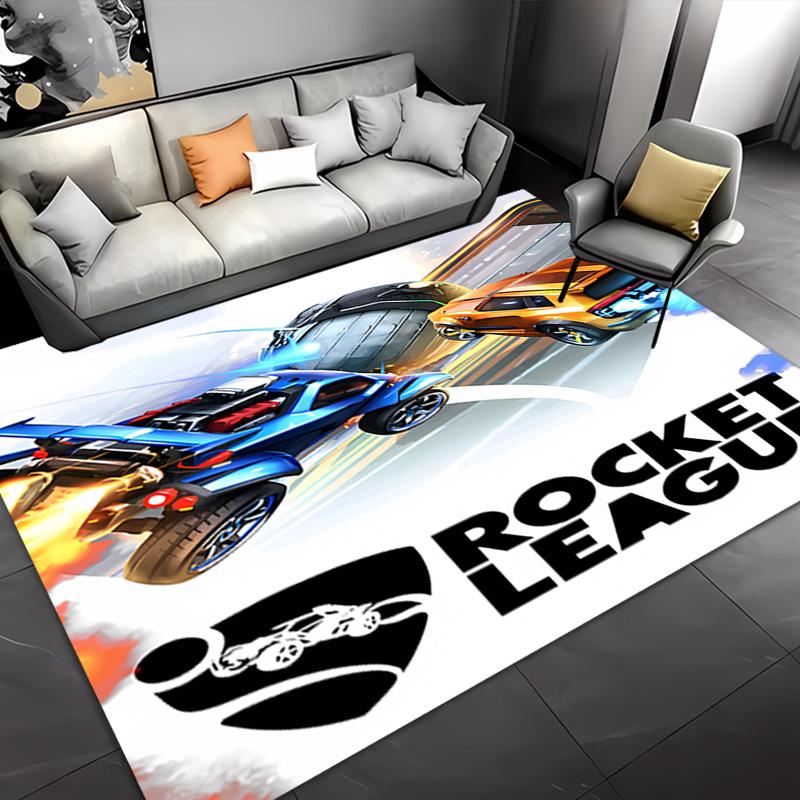 Game Rocket league -Themed Entrance Mat,Non-Slip Mat Area Rug,Room Decor,Outdoor Decor,Kitchen Rug,Doormat - Machine Washable,Easy to Clean