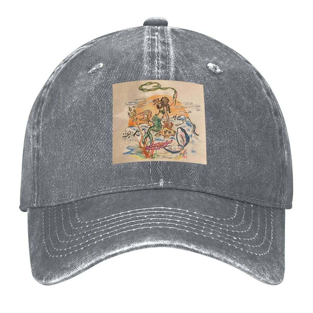 Mermaid Rodeo Above the Waves Baseball Cap fishing caps man Anime New In The Hat Fashion Beach WomenMen's