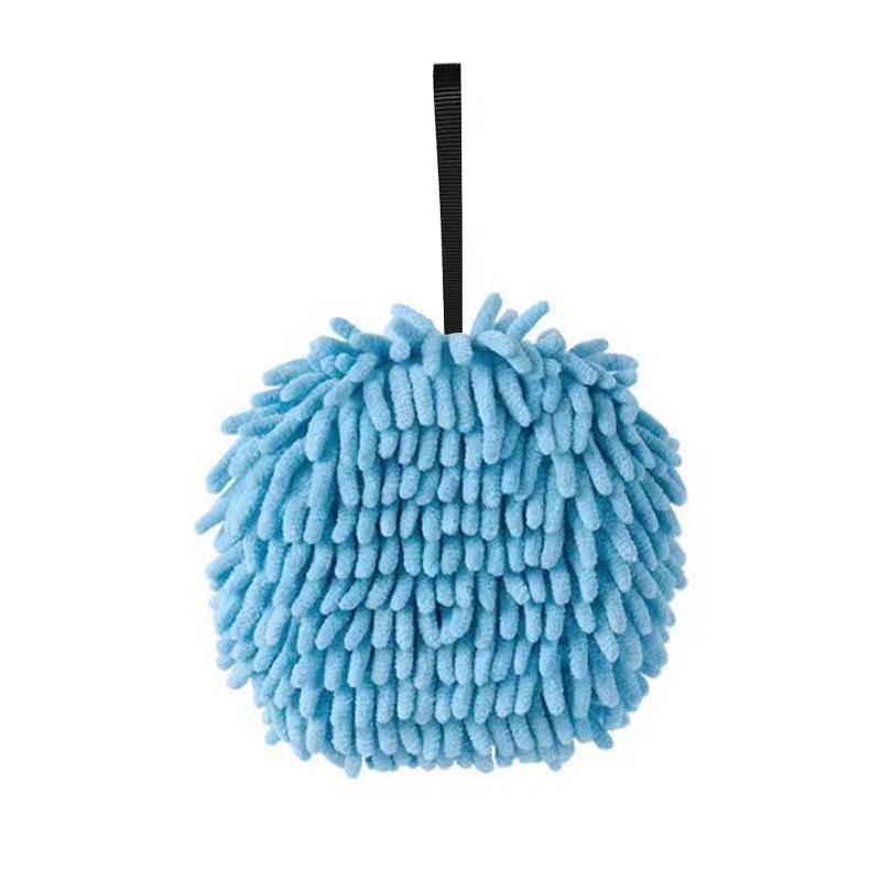 

Впитывающее шениловое подвесное полотенце для рук - Быстросохнущее, Милый японский стиль для кухни и ванной комнаты Hand-Wiping Ball [No Sponge] озеро синий