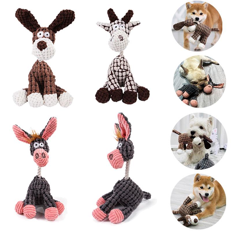 Pet Cartoon Animal Soundmaking Toys Pet Playmate Durable High Quality Canvas