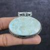 Naturalny Kamień Larimar Ręcznie Robiony Srebro Próby 925 Biżuteria Wisiorek 1,85" L7M53
