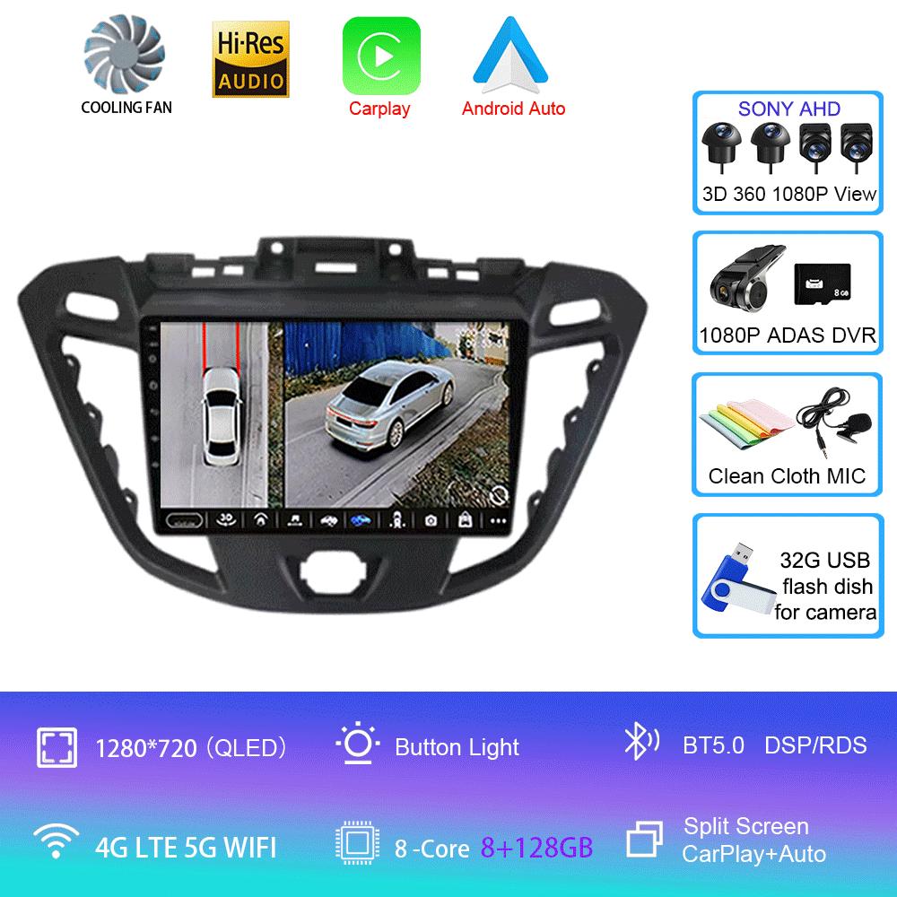 Android 14 For Ford Tourneo Custom 1 I Transit 2012 - 2021 Car Radio Multimedia Video Player Navigation stereo GPS No 2din 2 din