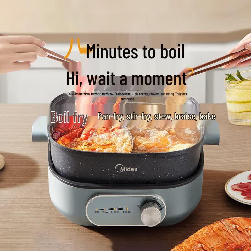Midea 6L Multi-Function Electric Hot Pot CN Plug (adapter Included)