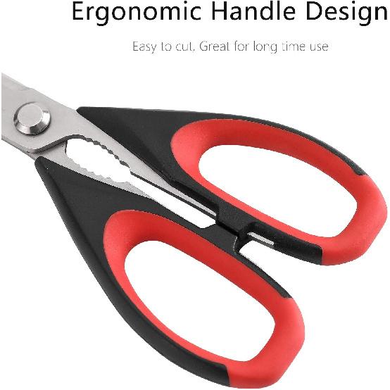 LIVINGO Kitchen Scissors Heavy Duty, 8.5 Inch Dishwasher Safe Ultra Sharp Premium Heavy Duty Kitchen Shears, Multi Purpose Cooking Scissors Stainless