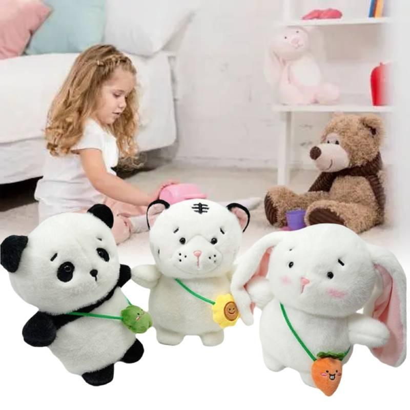 Plush Panda Doll Toy Soft Animal Huggable Rabbit Cartoon Ornament Gift Garnish