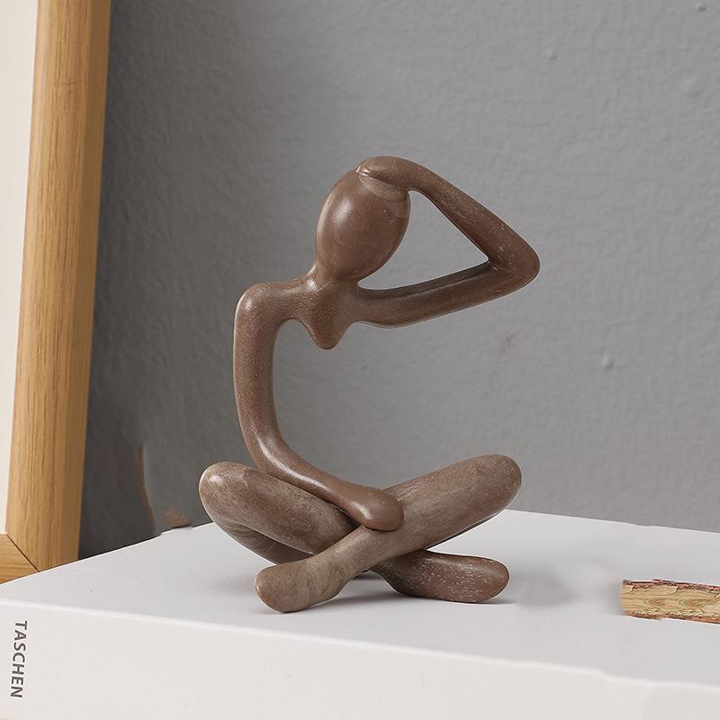 Abstract Figures Thinkers Plastic Handicrafts Cute Little Ornaments Room Decorations Artistic Living Room Ornaments