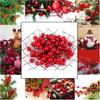 50Pcs Christmas Artificial Red Berry Ornament Decoration Accessories