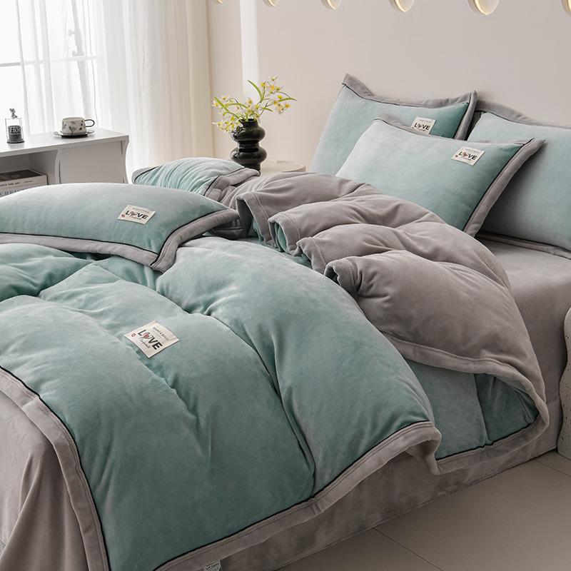 Four-Piece Set Of High-Gram Milk Fleece,4-Pcs Set Of Thickened Milk Fleece,4-Pcs Set Of Maternal And Infant Grade Farley Fleece, Class A