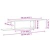 Wall-mounted decorative shelf for decorative storage display in bathroom, living room and hallway, 125x18x23 cm