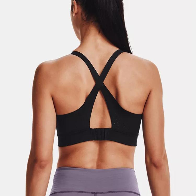 Under Armour Rush Casual Breathable High-Intensity Sports Bra Women underwear Black 1363485-001