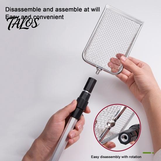Beach Mesh Shovel Sand Sifter Adjustable Long Handle Aluminum Alloy Shark Teeth Collecting Kids Shells Sea Glass Tooth Filter Scooper