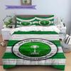 Saudi Senior National Football Team Pattern Bedding,Quilt Set Quilt Cover Pillowcase Home Gift(1 * duvet cover + 2 * pillowcase, without core)