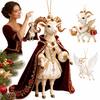 3/4/5PCS 2D Flat Goat Pendant Acrylic Christmas Tree Ornament New Zodiac Goat Souvenir  Bag Charms
