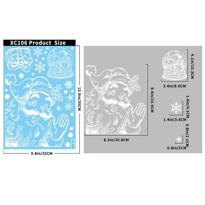

Christmas Stickers Winter Snowflake Elk Static Stickers Christmas Party Supplies Pendant Gift Box Window Stickers A1