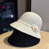 New Elegant Japanese-style Small-brimmed Bucket Hat for Women, Breathable Single-layer Sun Hat for Spring and Summer, Knitted Cool Hat, Sun