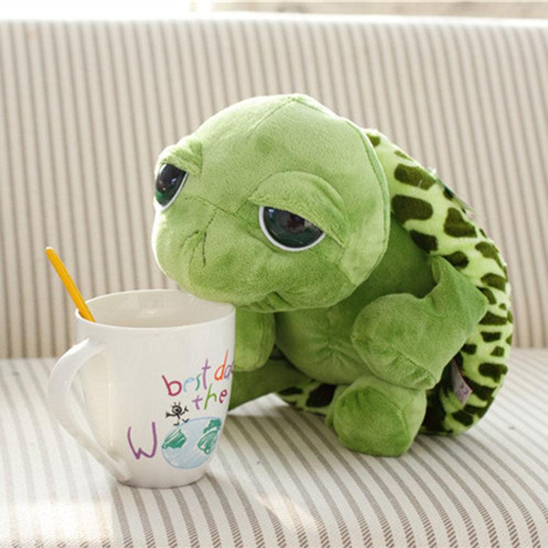 Plush Toy 25cm Super Green Big Eyes Stuffed Turtle Turtle Animal Plush Baby Toy Gift Pillow Girl Little Turtle Doll