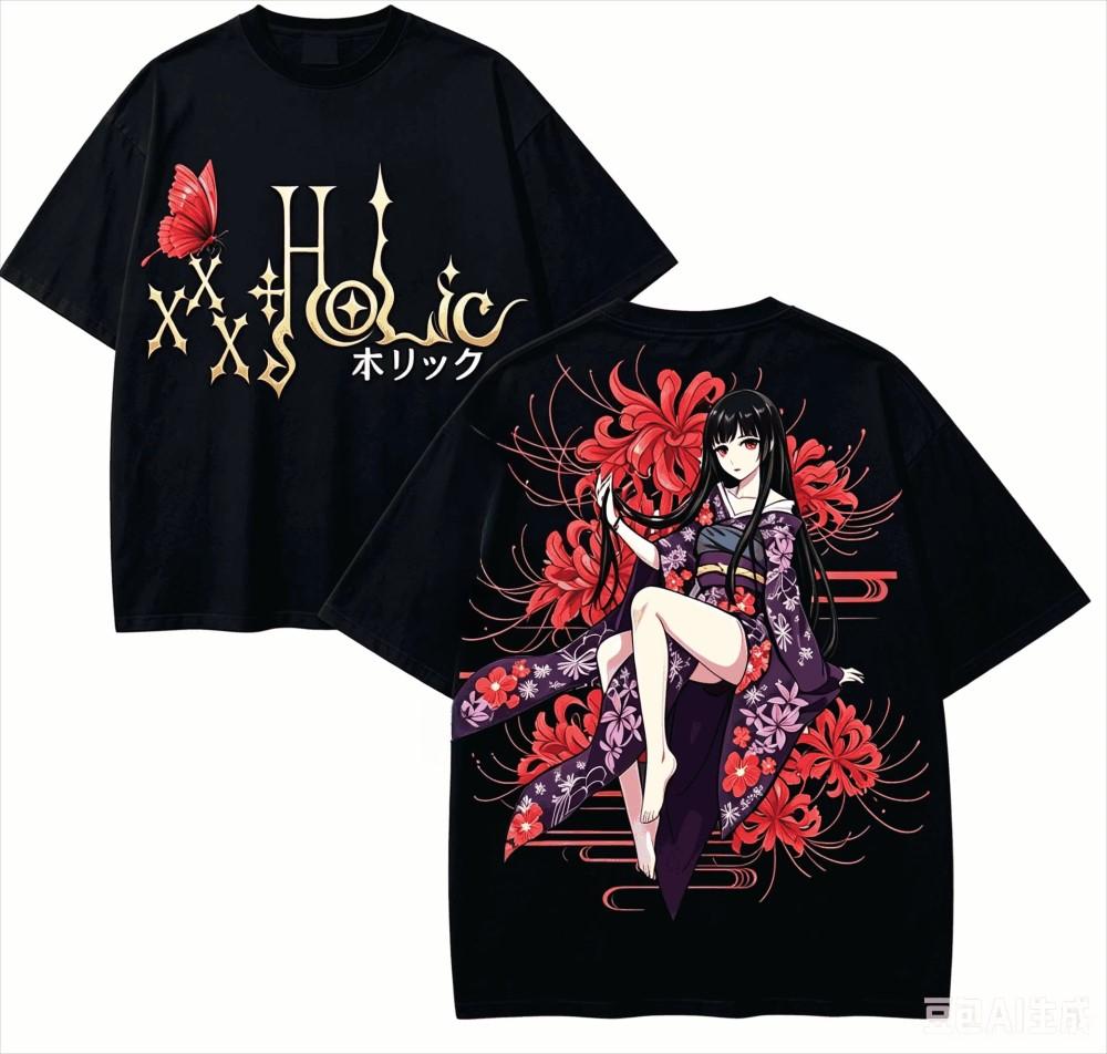 Xxxholic Anime Tshirt Unisex Unisex Wounisex Cotton Oversized Harajuku Graphic Print Short Sleeve Kawaii Streetwear Top 2026 Hot Sale