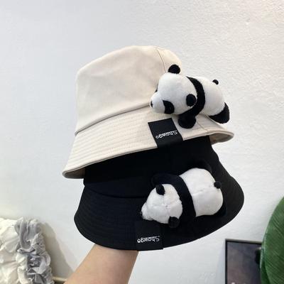 Fashion Cartoon Cute Panda Fisherman Hat Ins Niche Bucket Hat Basin Hat Female