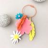 [Satchi] NATURE PK CLOVER BAG CHARM Nature Pink Clover Bag Charm Keyring