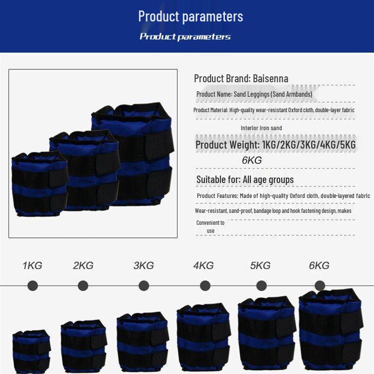 Adjustable Ankle & Wrist Weighted Sandbags for Training & Rehabilitation