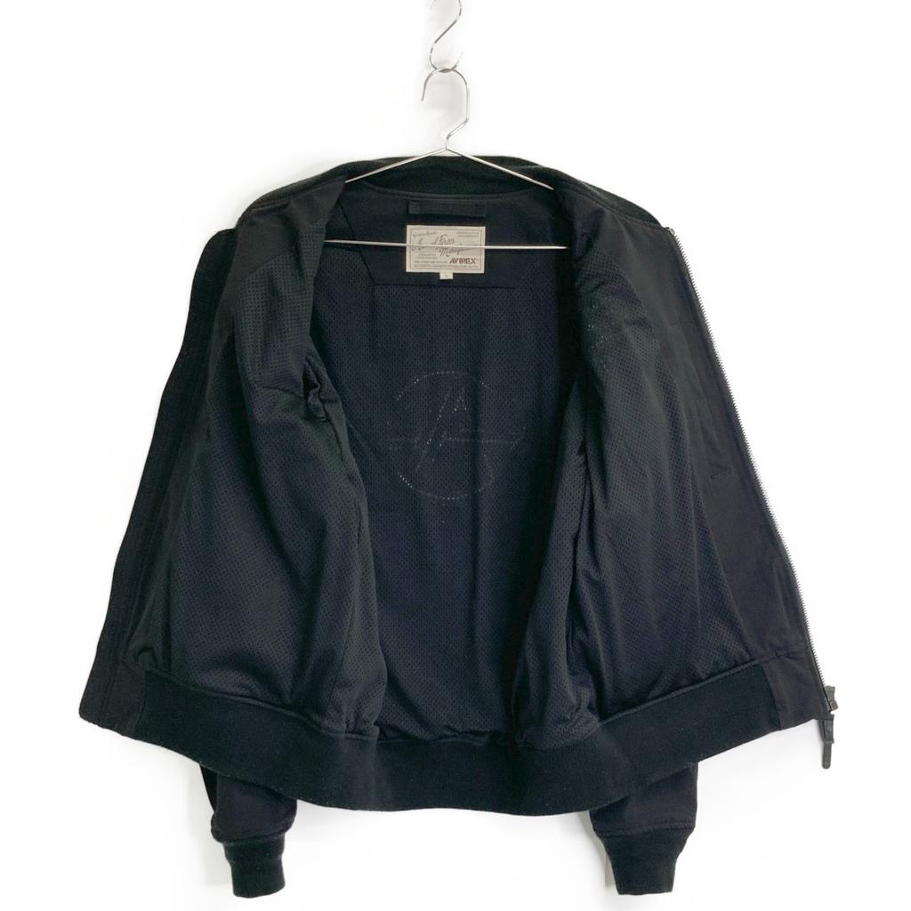 AVIREX 6182175 STRETCH SOFT SHELL MA-1 Jacket L blackUsed