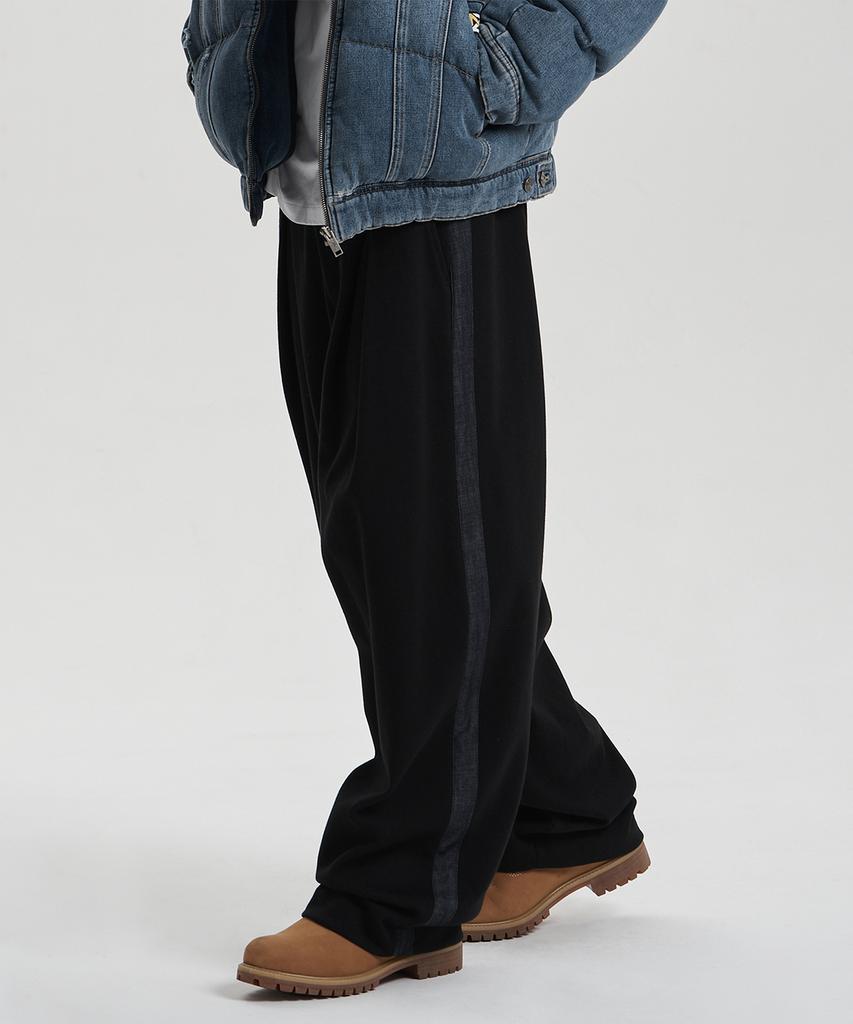 Jenyujeu Wide Elastic Track Pants - Black