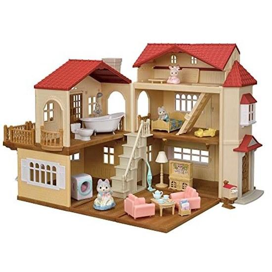 Sylvanian Families House Large Red Roof Deluxe Set -The Attic is Secret Room- 22-RZ ST Mark Certification Ages 3 Up Toy Dollhouse EPOCH