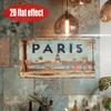 D-Moll pc Vintage Metallkennzeichen Paris Eiffelturm und Café-Schild Romantische französische Dekoration für Wohnzimmer oder Schlafzimmer
