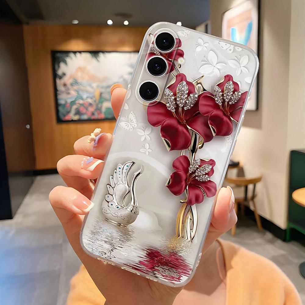 A14 Hülle Für Samsung Galaxy A14 Hülle Niedliche Blume Klare TPU Weiche Silikon Rückseite Für Samsung A14 5G GalaxyA14 A 14 Handyhüllen