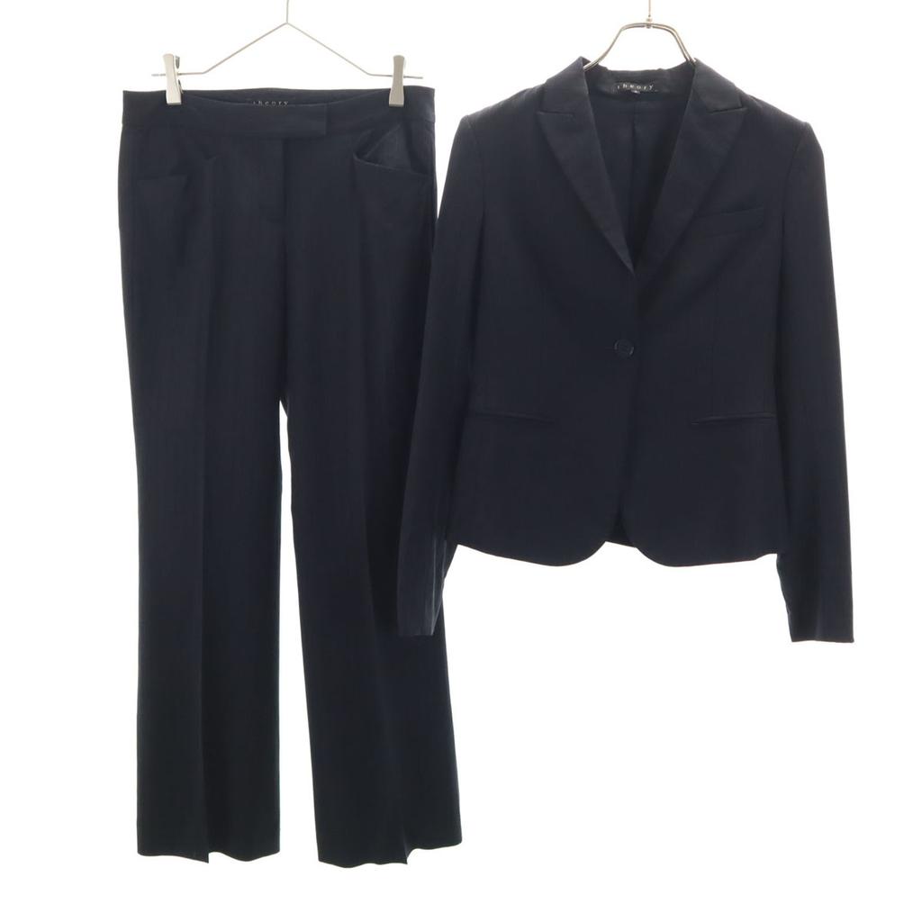 theory made in Japan Striped Pattern pants suit Setup 2 Navy Women Used