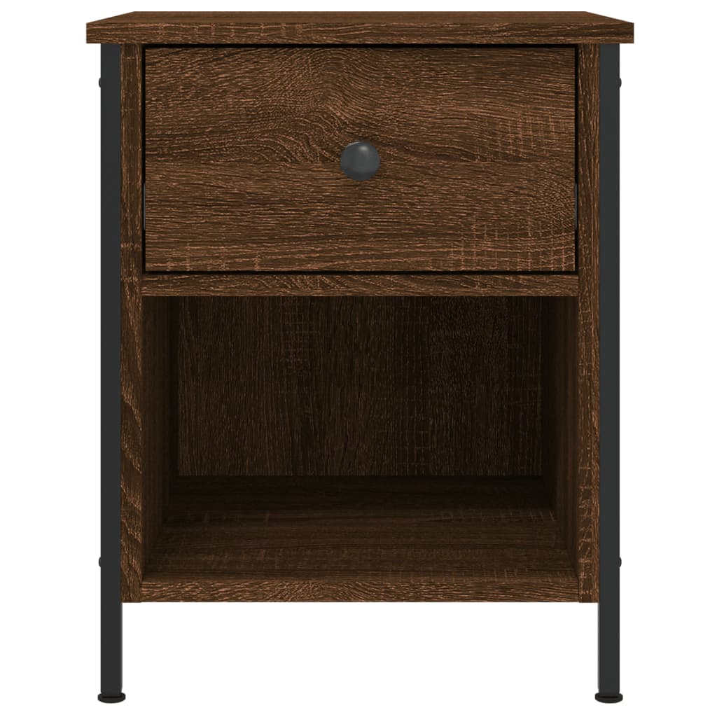 Nightstands 2 Pcs Brown Oak Effect 40 X 42 X 50 Cm Engineered Wood