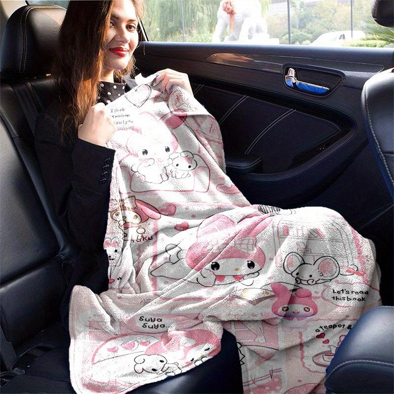 1pc, Sanrio Melody's Cozy Home: A Gift of Softness, Perfect Flannel Blanket for Bedroom, Living Room, Travel, Camping, Car, Beach, Office Naps. Ideal