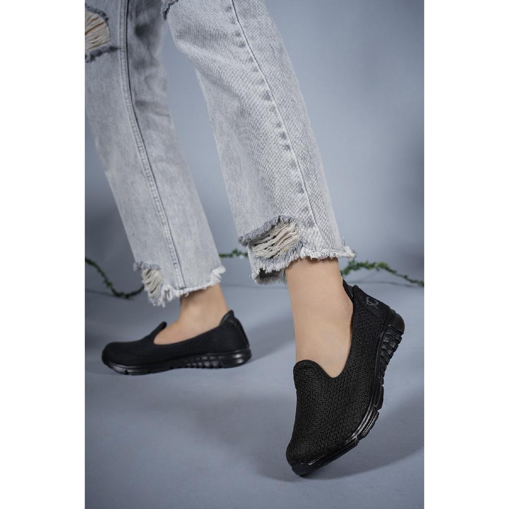 Dámské černé ortopedické tenisky 0012801