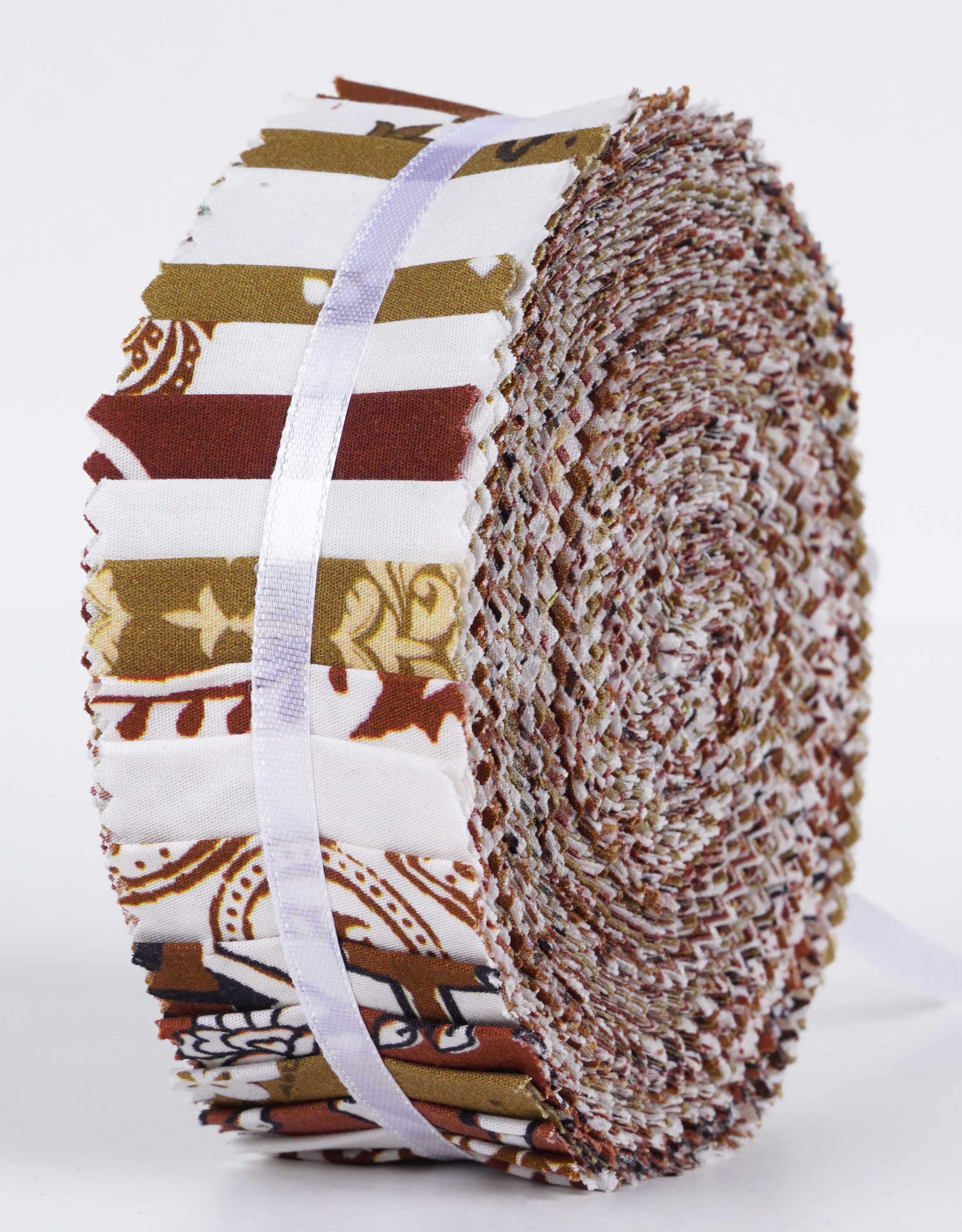 

Soimoi, 40 шт., бавовняна нарізана тканина для стьобання, желейний рулон 2,5x42 дюйма, легкий 1.5x42inches світло-коричневого кольору