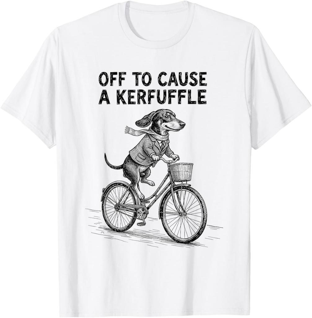 Off To Cause A Kerfuffle Dachshund Cute T-Shirt Unisex T-Shirt