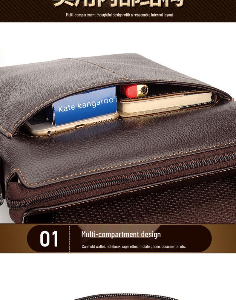 Baoding Leder Herren Umhängetasche - Trendige Business Casual Aktentasche