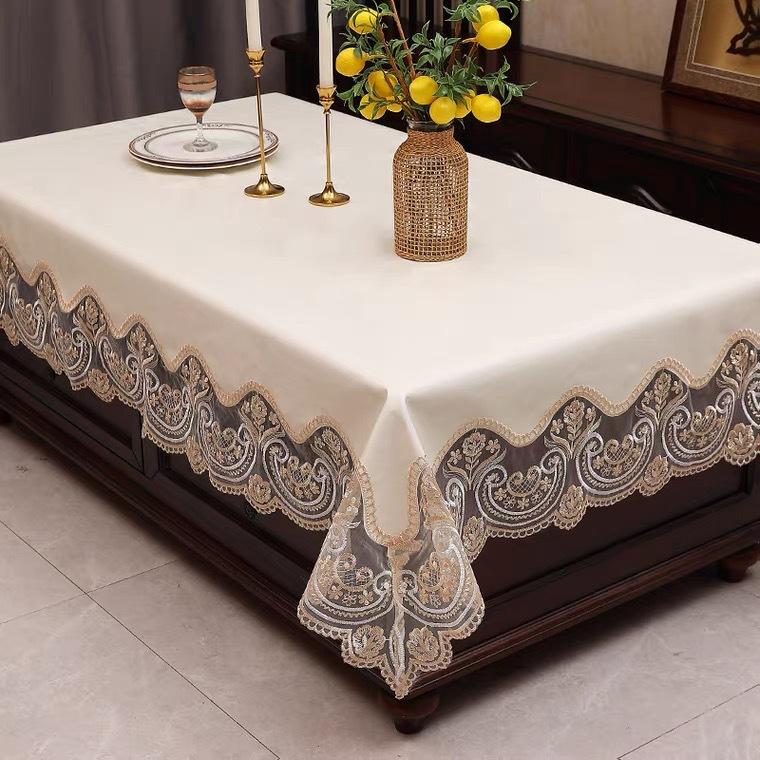 

Новая скатерть из искусственной кожи, водонепроницаемая и маслостойкая, несмываемая, бытовая, обеденная, европейская, кружевная, журнальный столик 110*160cm