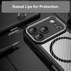 For iPhone 17 Pro Case Compatible with MagSafe Hybrid Phone Cover Carbon Fiber