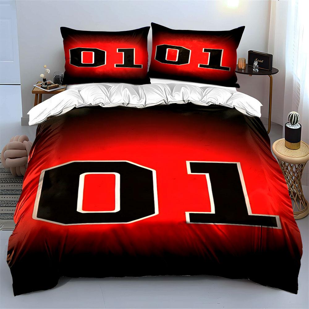Large black and white numbers. Bedding sets Duvet cover sets Duvet covers Pillowcases(1 * Duvet Cover 2 * Pillowcases without duvet insert)